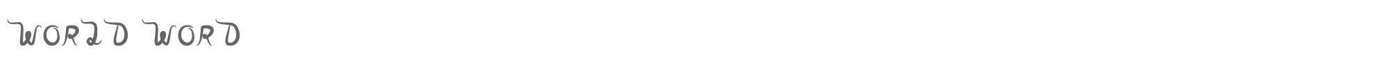 Sample characters World Word Font